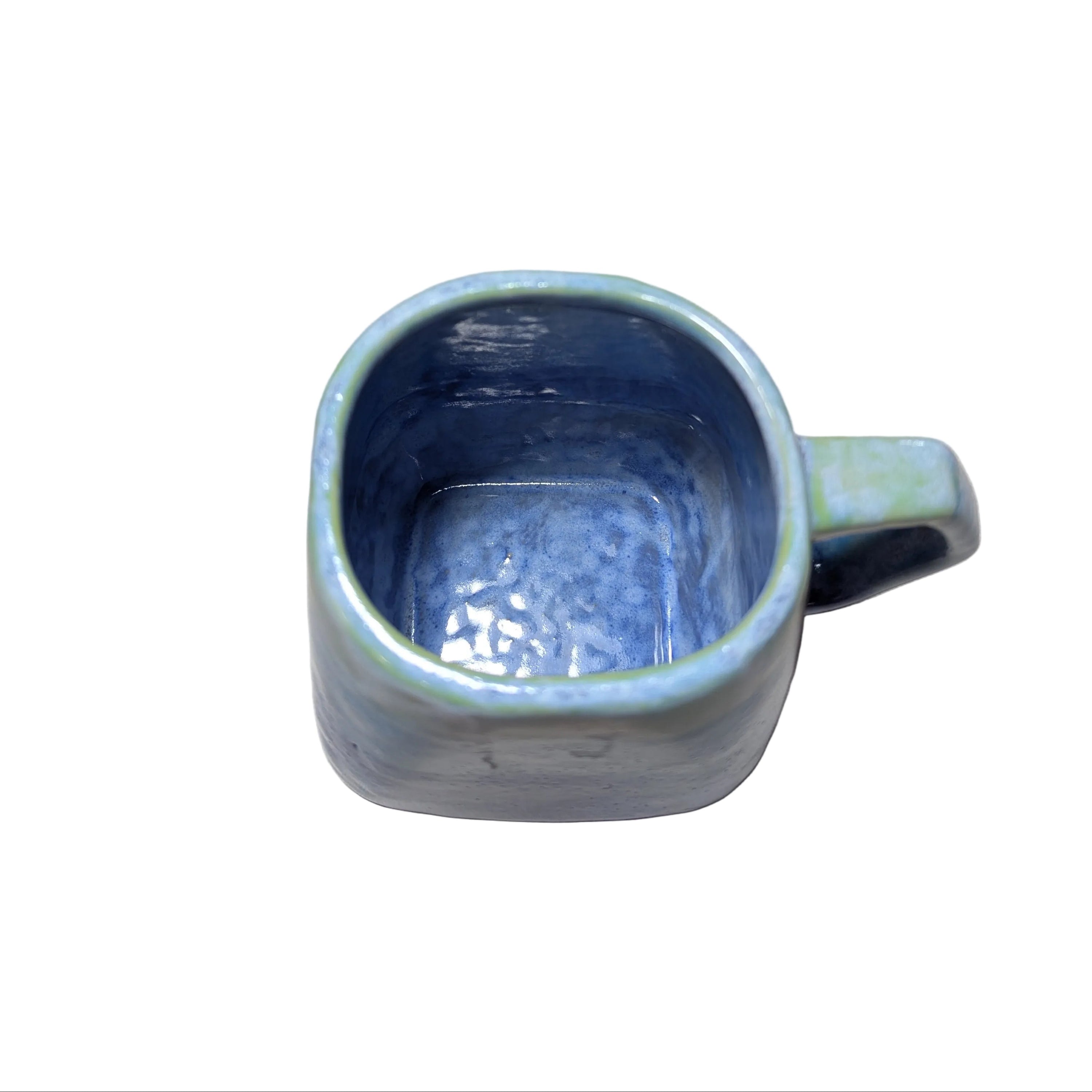 Blue ceramic mug