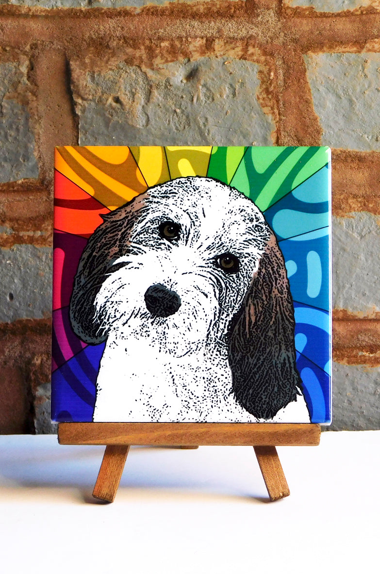 Petit Basset Griffon Vendeen Ceramic Art Tile