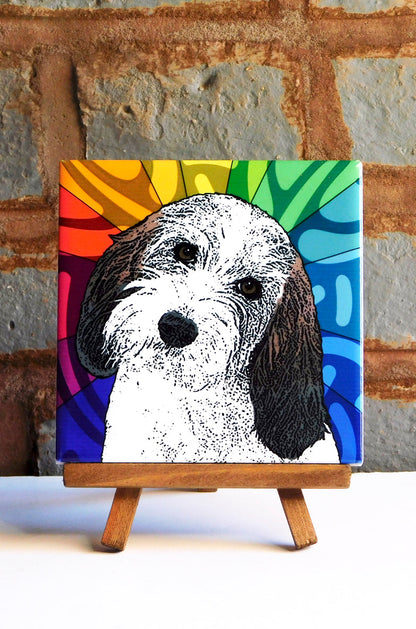 Petit Basset Griffon Vendeen Ceramic Art Tile