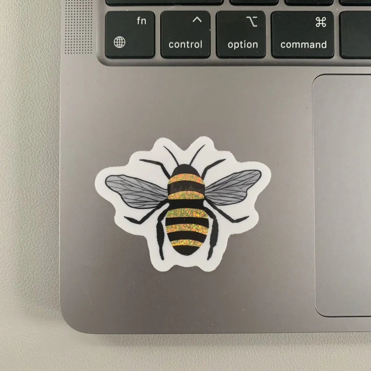 Glitter holo bumblebee sticker