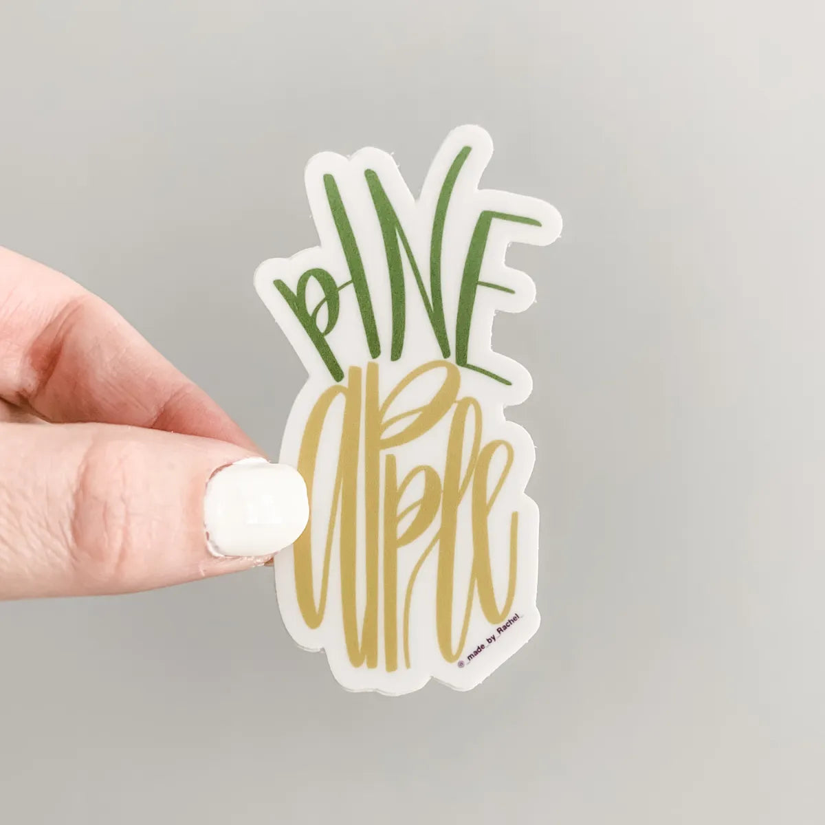Pineapple hand-lettering sticker