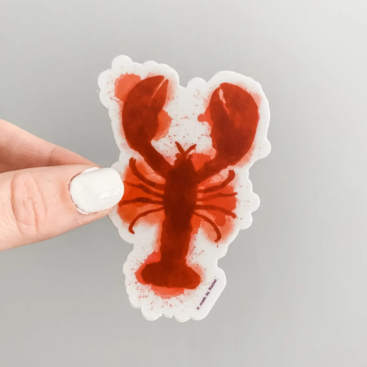 Watercolor lobster sticker