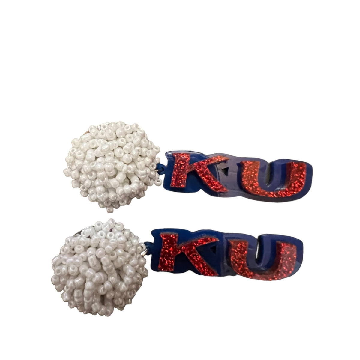 Beaded Pom Pom Team Earrings