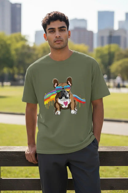 Pride French Bulldog T-Shirt - Short-Sleeve Unisex Tee for Dog Lovers - 4Legz