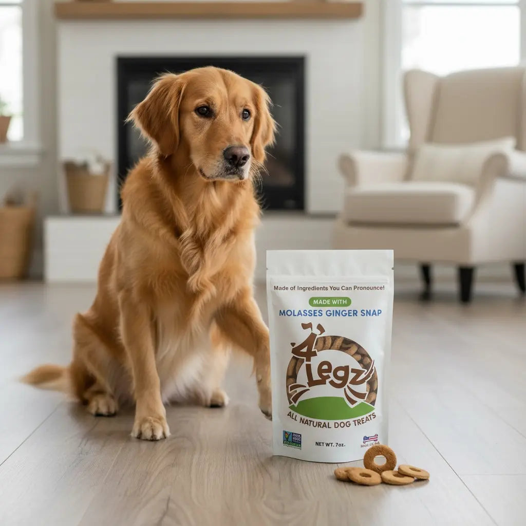 Molasses Ginger Snap Dog Treats for Happy, Healthy Pets - 4Legz