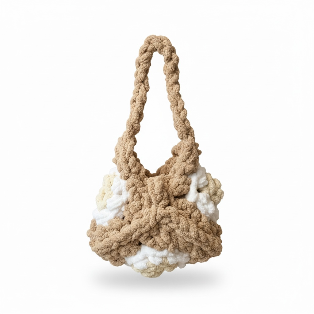 Hand Crocheted Granny Square Boho Purse