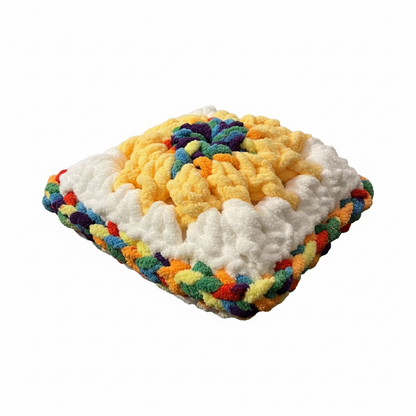 Rainbow Pride Meditation Pillow, Accent Pillow