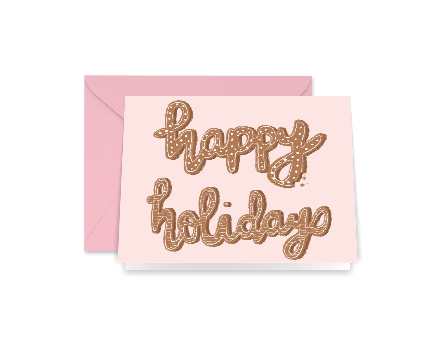 Happy Holidays Gingerbread Cookies Christmas Greeting Card