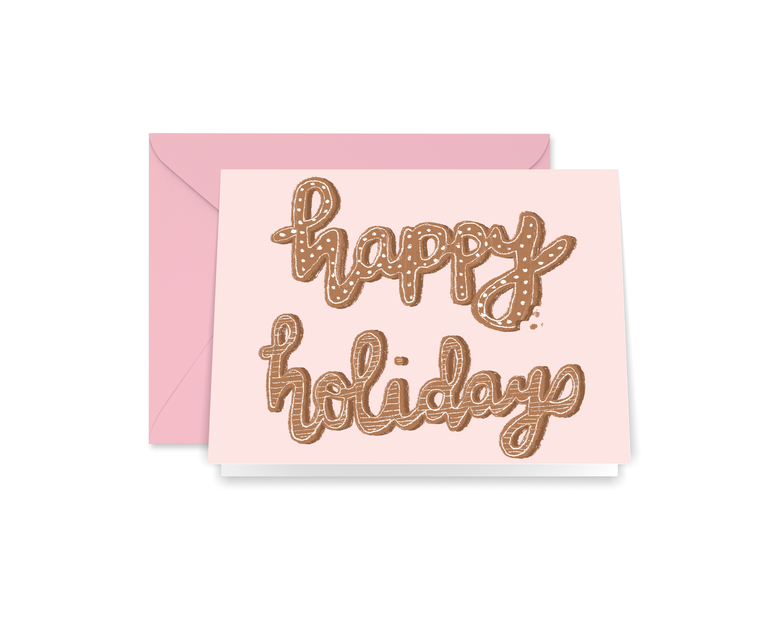 Happy Holidays Gingerbread Cookies Christmas Greeting Card