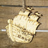 Hand-painted wooden pirate ship Christmas ornament with nautical holiday design and lightweight festive decor, adventurous sea-themed tree decoration for coastal and pirate lover style