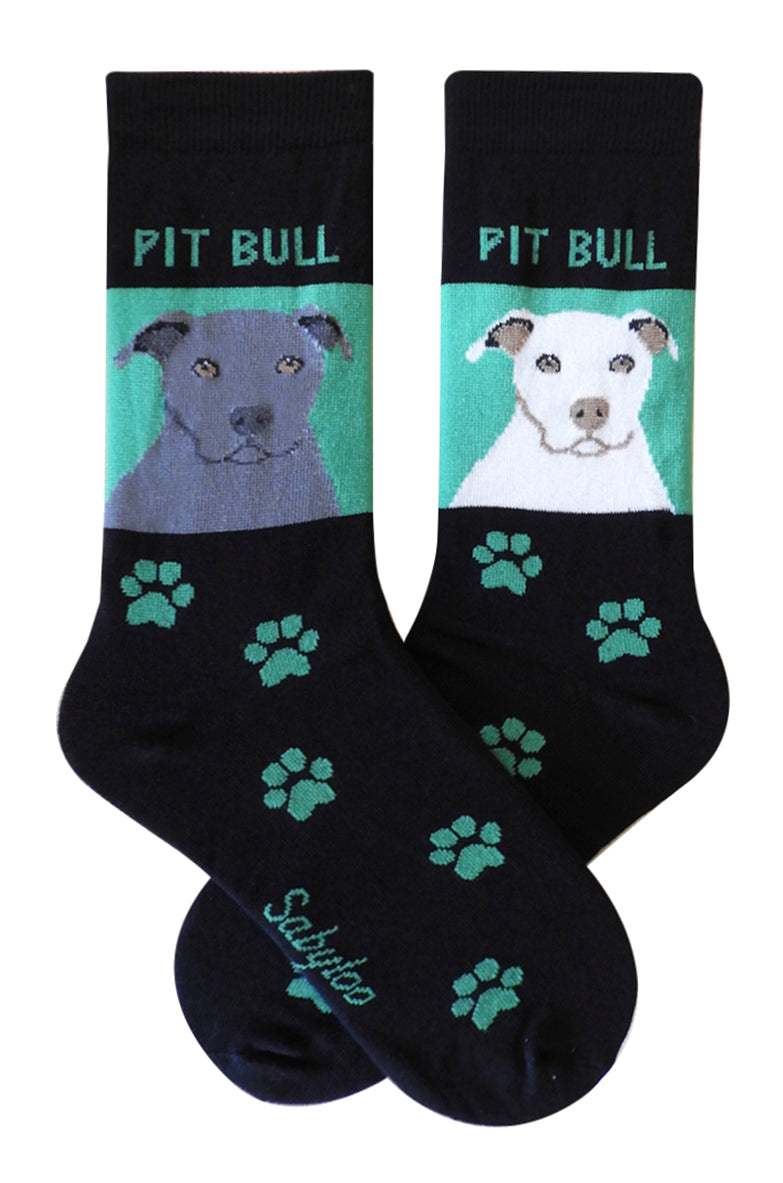Pit Bull Dog Socks Blue Nose