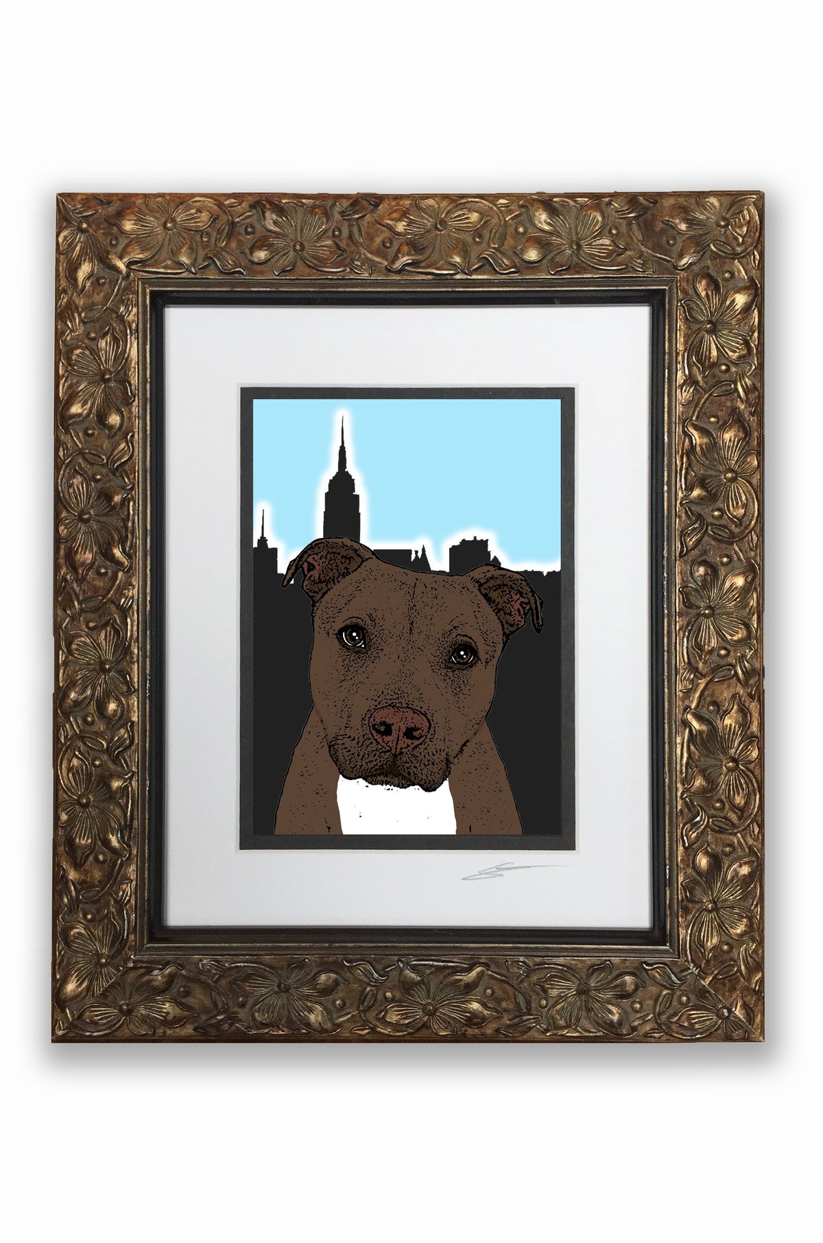 Pit Bull Brindle Pupart Portrait
