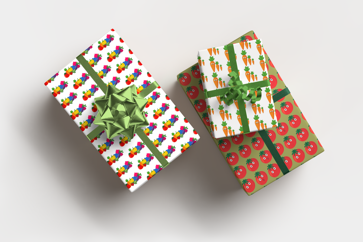 Emotional Tomatoes Wrapping Paper, Gift Wrap Sheets
