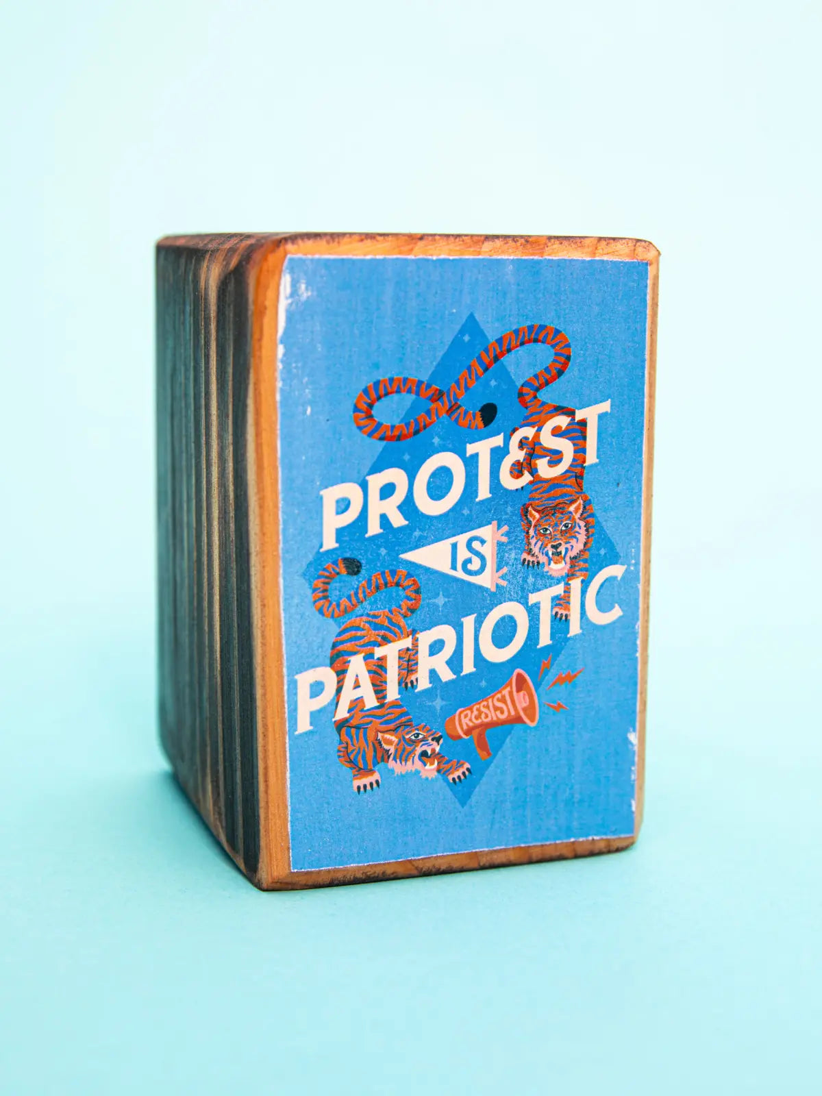 Protest Art Series, Single Wood Bookend