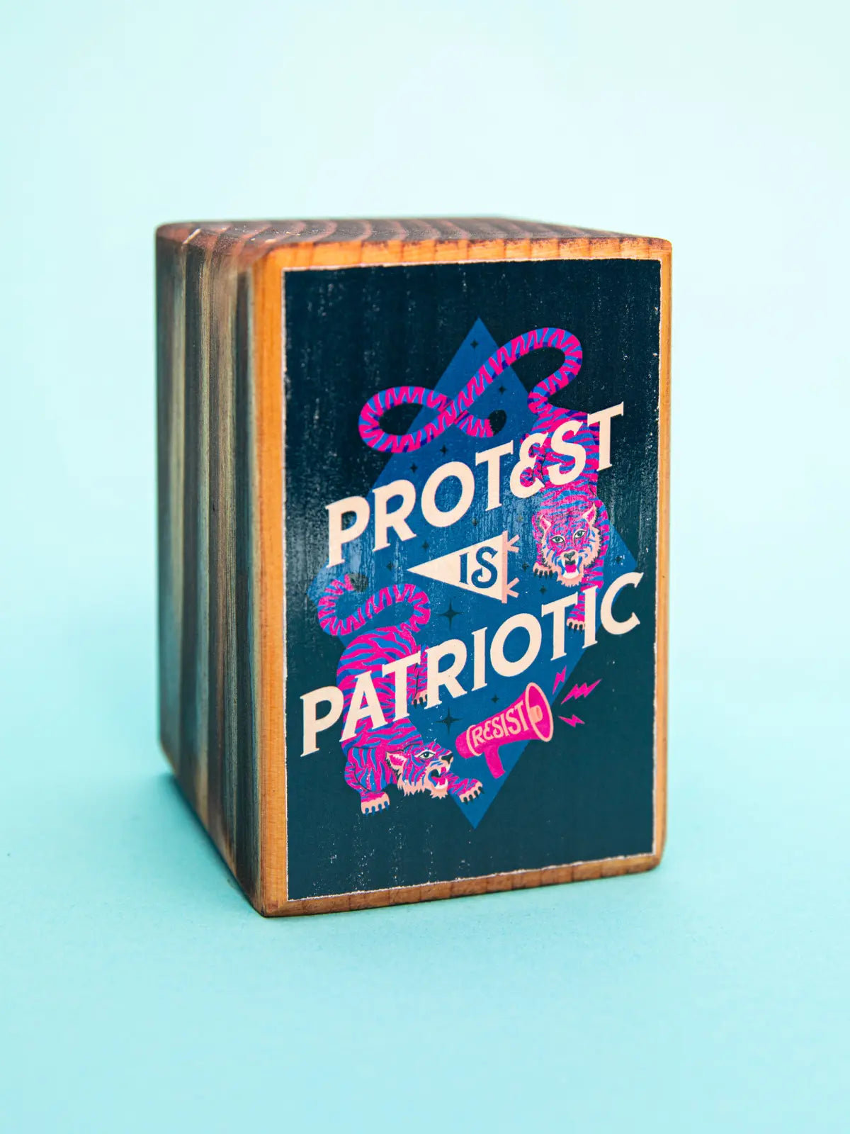 Protest Art Series, Single Wood Bookend
