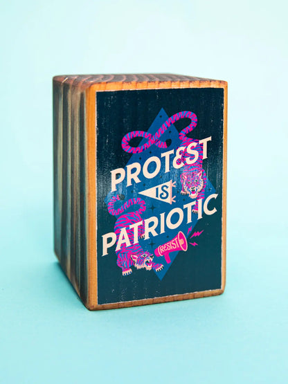 Protest Art Series, Single Wood Bookend