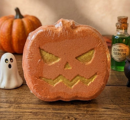 Orange pumpkin bath bomb