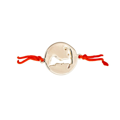 cape slider bracelet coral