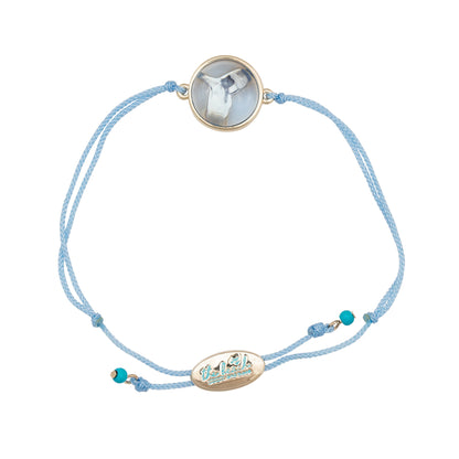 hyannis whale silder bracelet blue gold