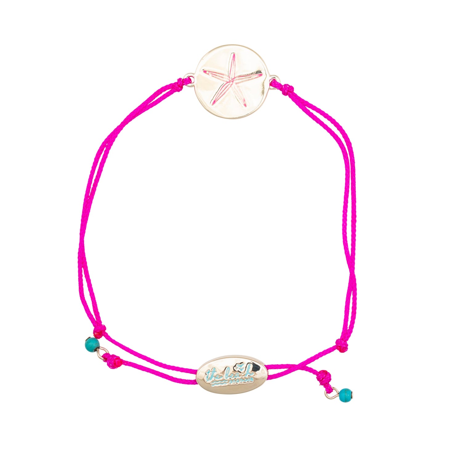 sea bright sea star slider bracelet pink
