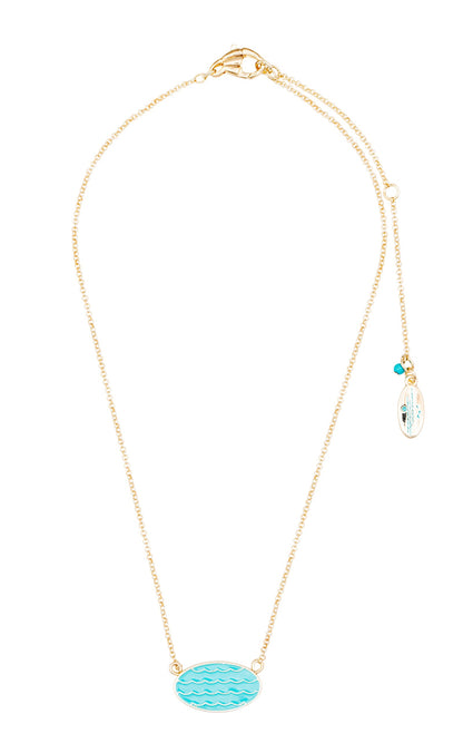 wave necklace gold