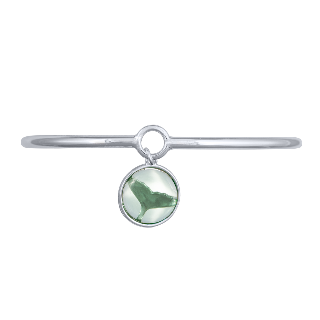 hyannis whale bangle silver