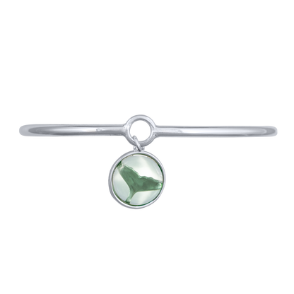 hyannis whale bangle silver
