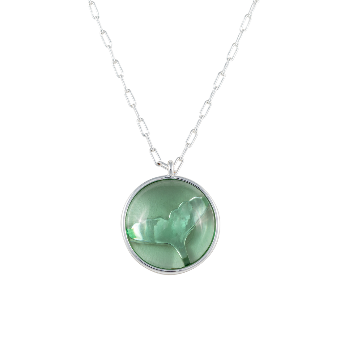 hyannis whale pendant necklace - silver