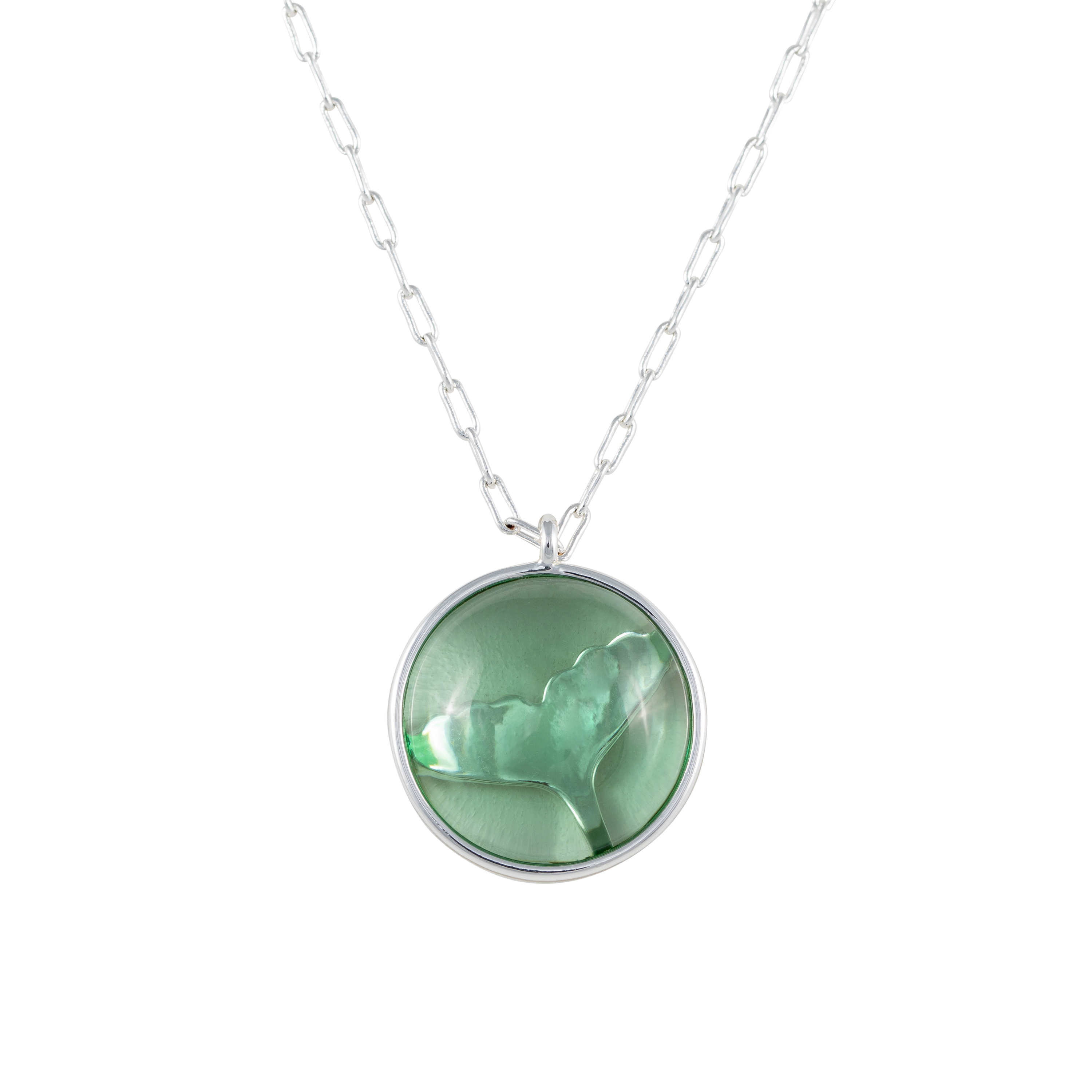 hyannis whale pendant necklace - silver