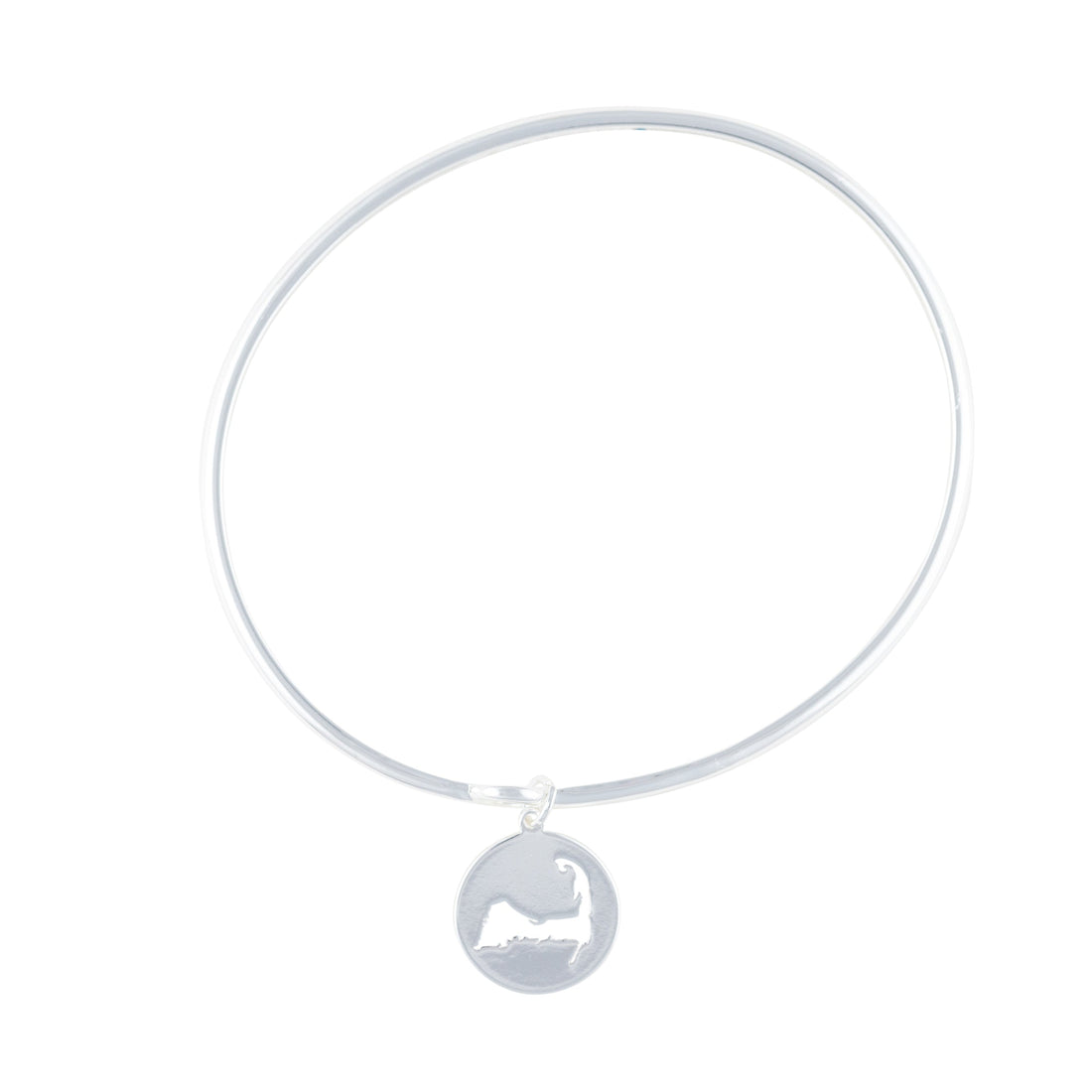 cape charm bangle silver