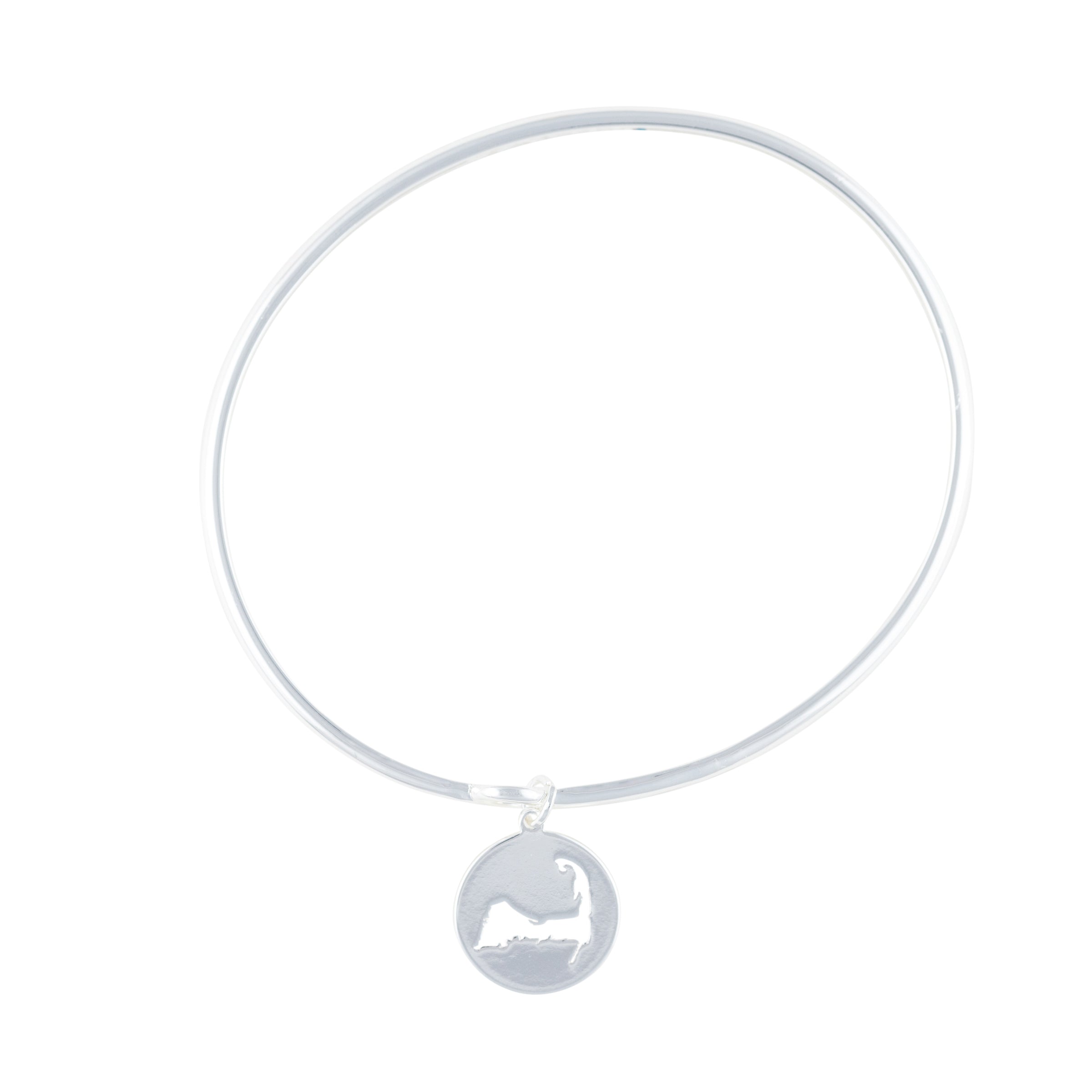 cape charm bangle silver