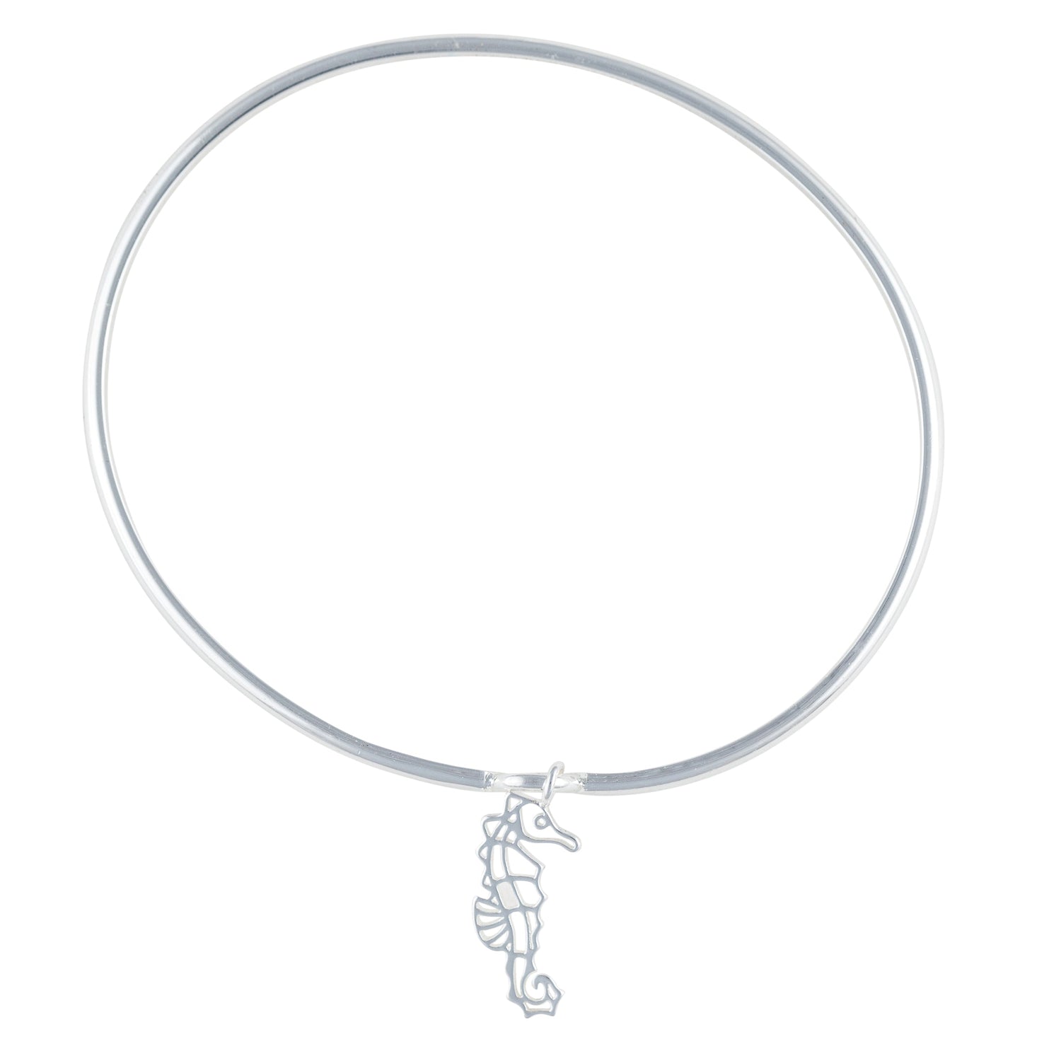 mattapoisett seahorse bangle silver