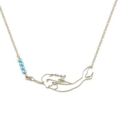 nantucket mermaid collar necklace -gold
