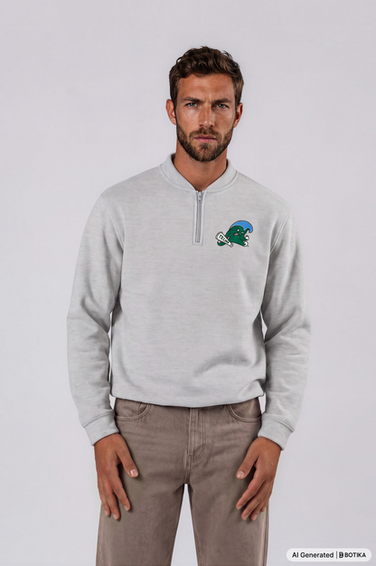 Tulane Green Wave Q‑Zip Pullover - Skull &amp; Bogeys Golf Co.