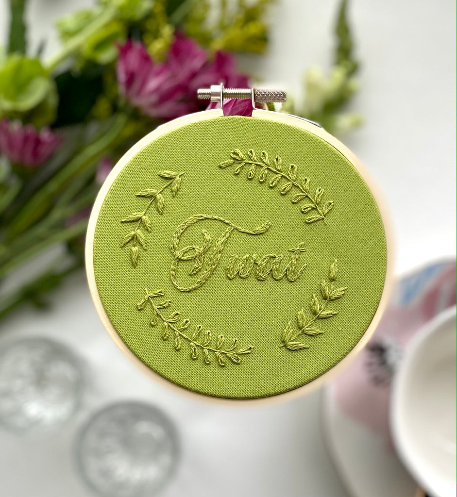 Twat monochrome embroidery // PDF Pattern Download 4" Hoop