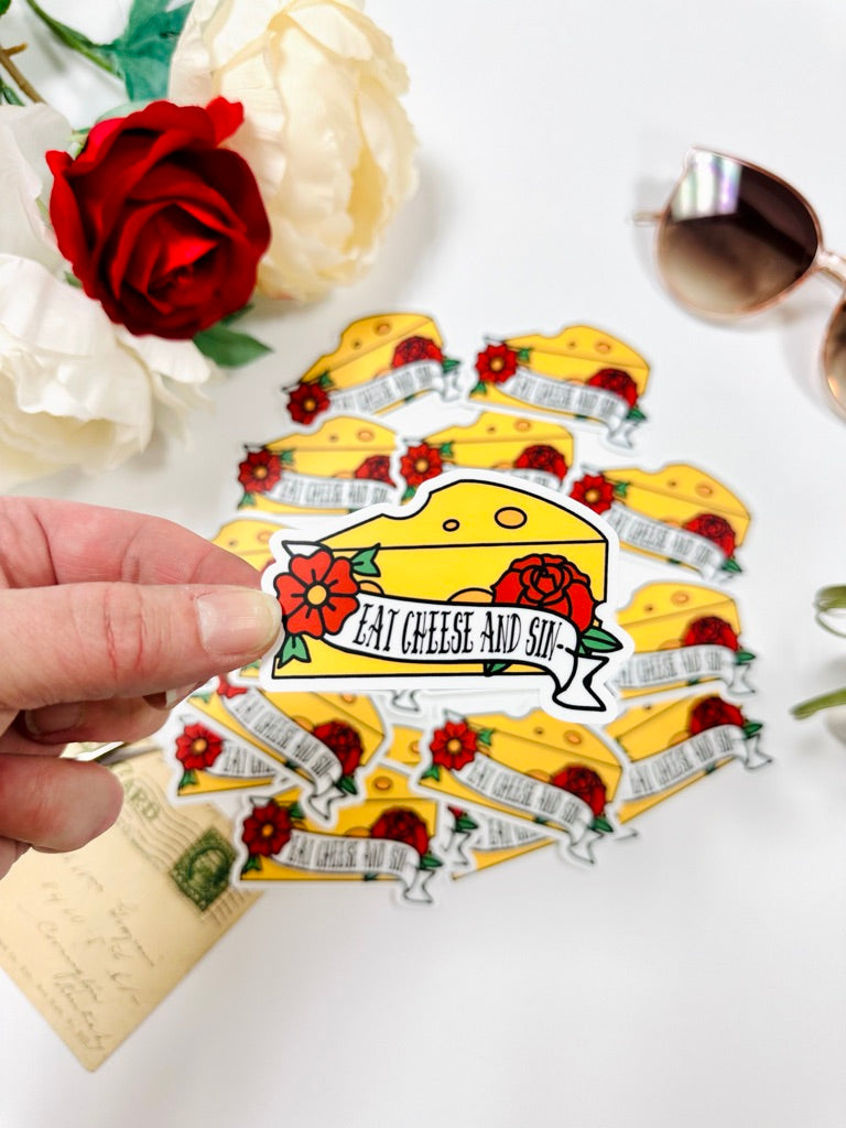 STICKER!! Eat cheese and sin