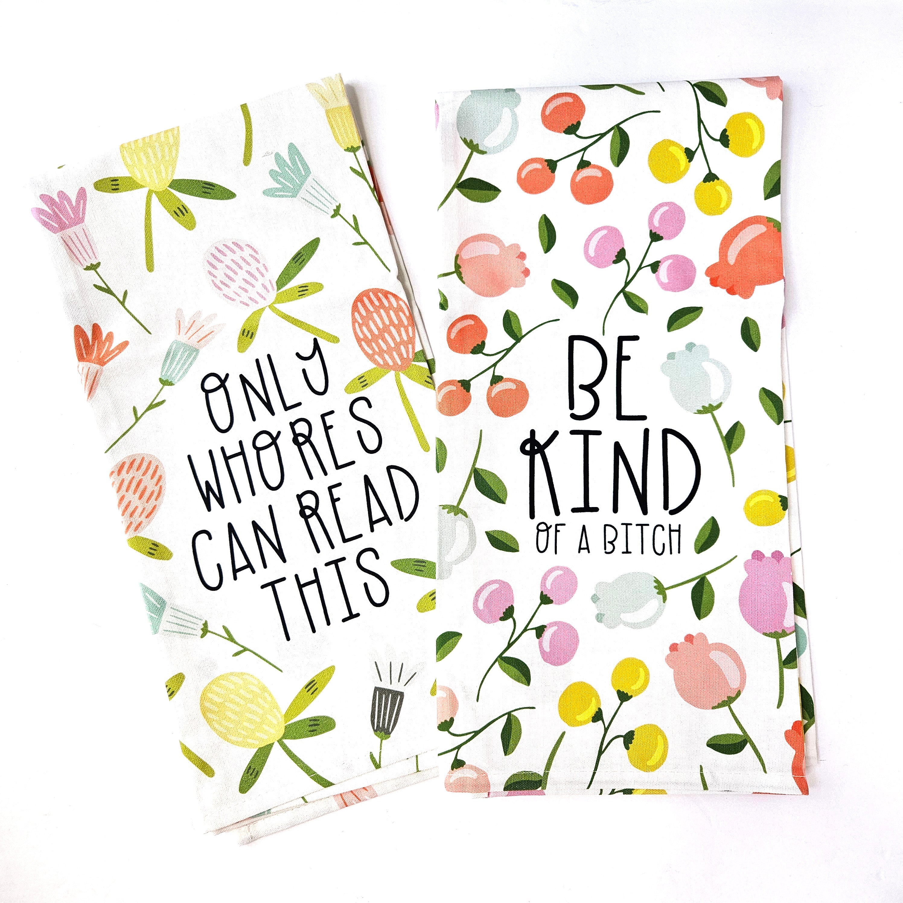 Cotton Kitchen Towels - Sustainable, Absorbent, Quick-Dry, 100% Cotton, Hand-Drawn Original