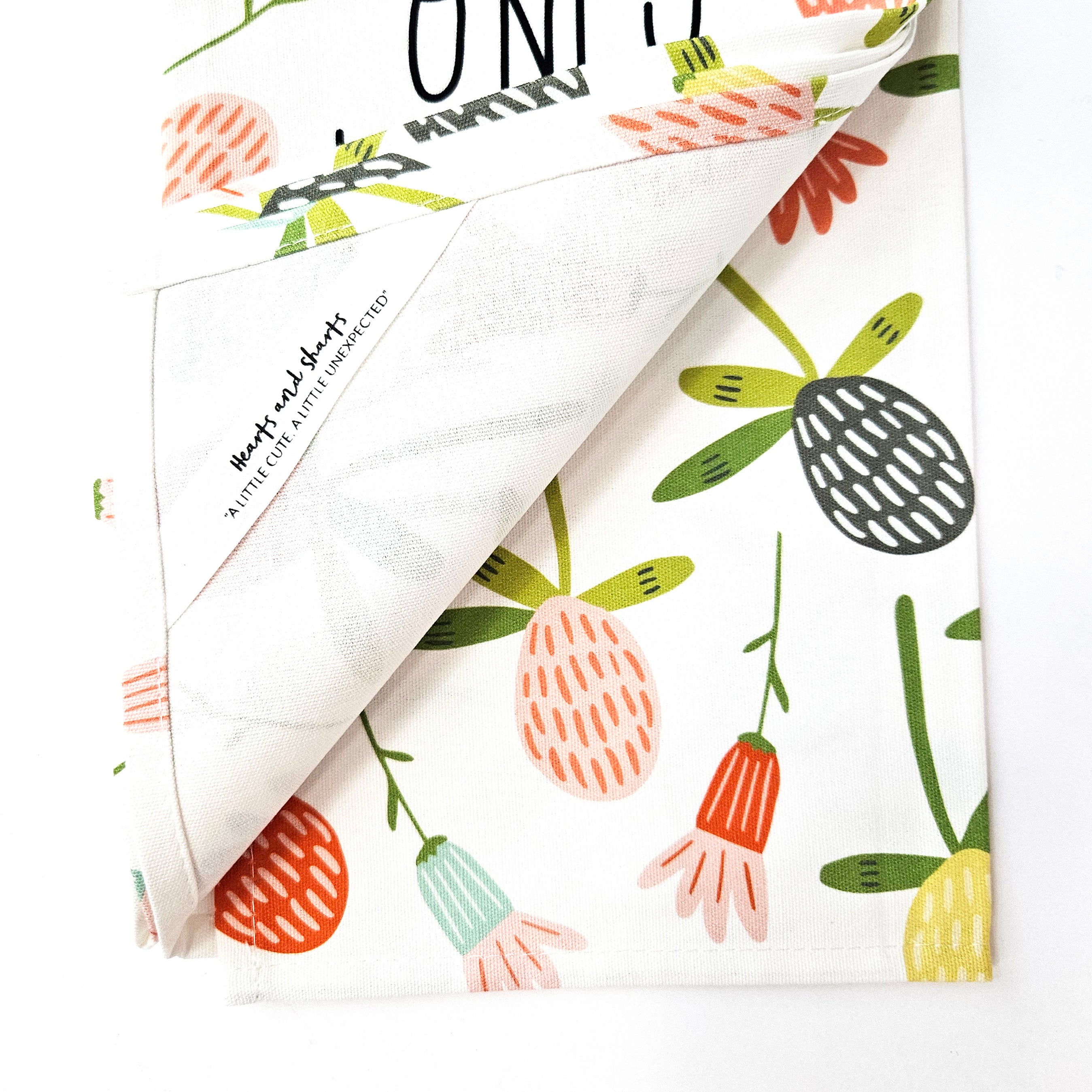 Cotton Kitchen Towels - Sustainable, Absorbent, Quick-Dry, 100% Cotton, Hand-Drawn Original