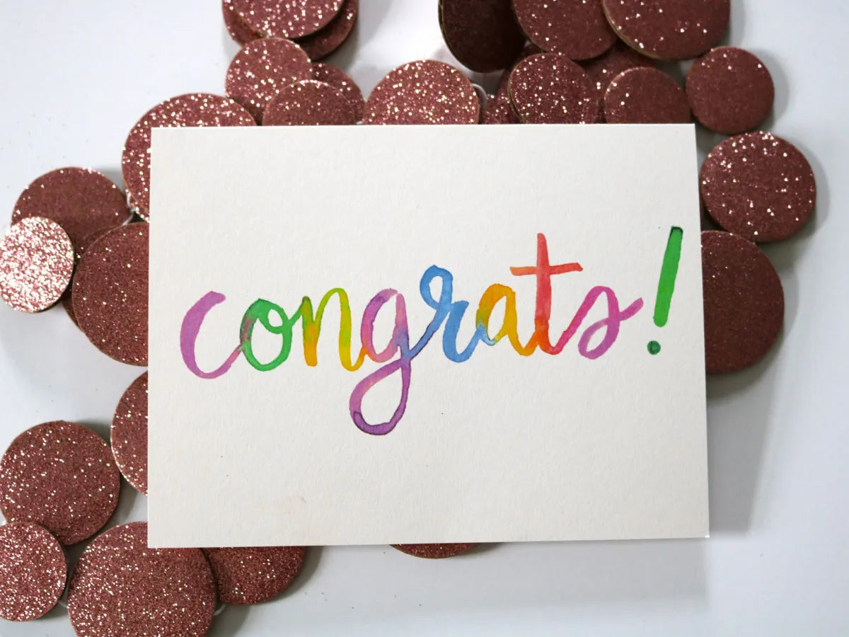 Rainbow Congrats Greeting Card