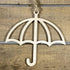 Hand-painted wooden rainy day umbrella Christmas ornament with weather-inspired design and lightweight festive decor, whimsical rain holiday tree decoration gift for cozy seasonal style 