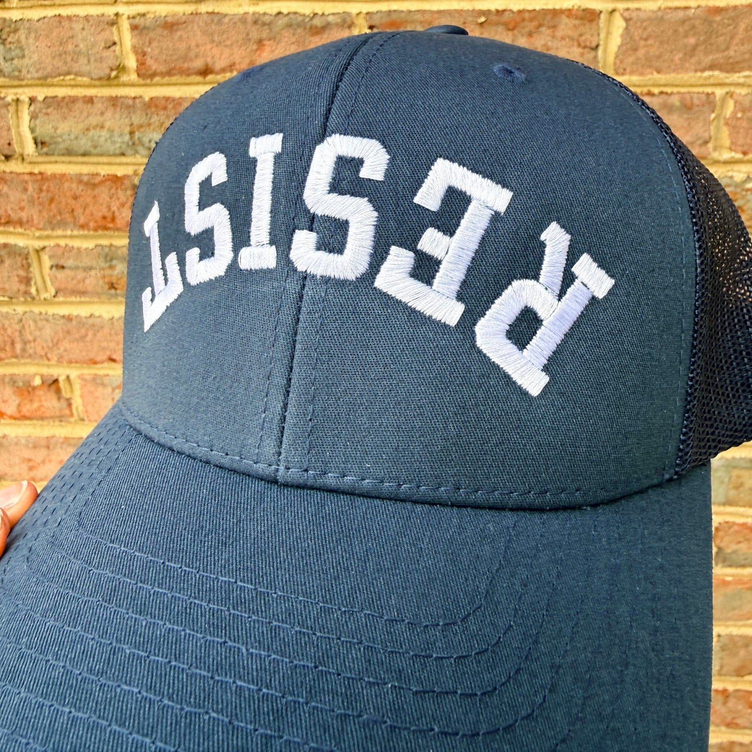 Resist Embroidered Trucker Hat