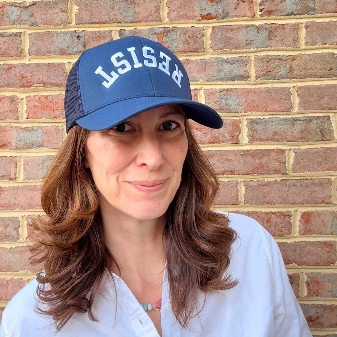 Resist Embroidered Trucker Hat