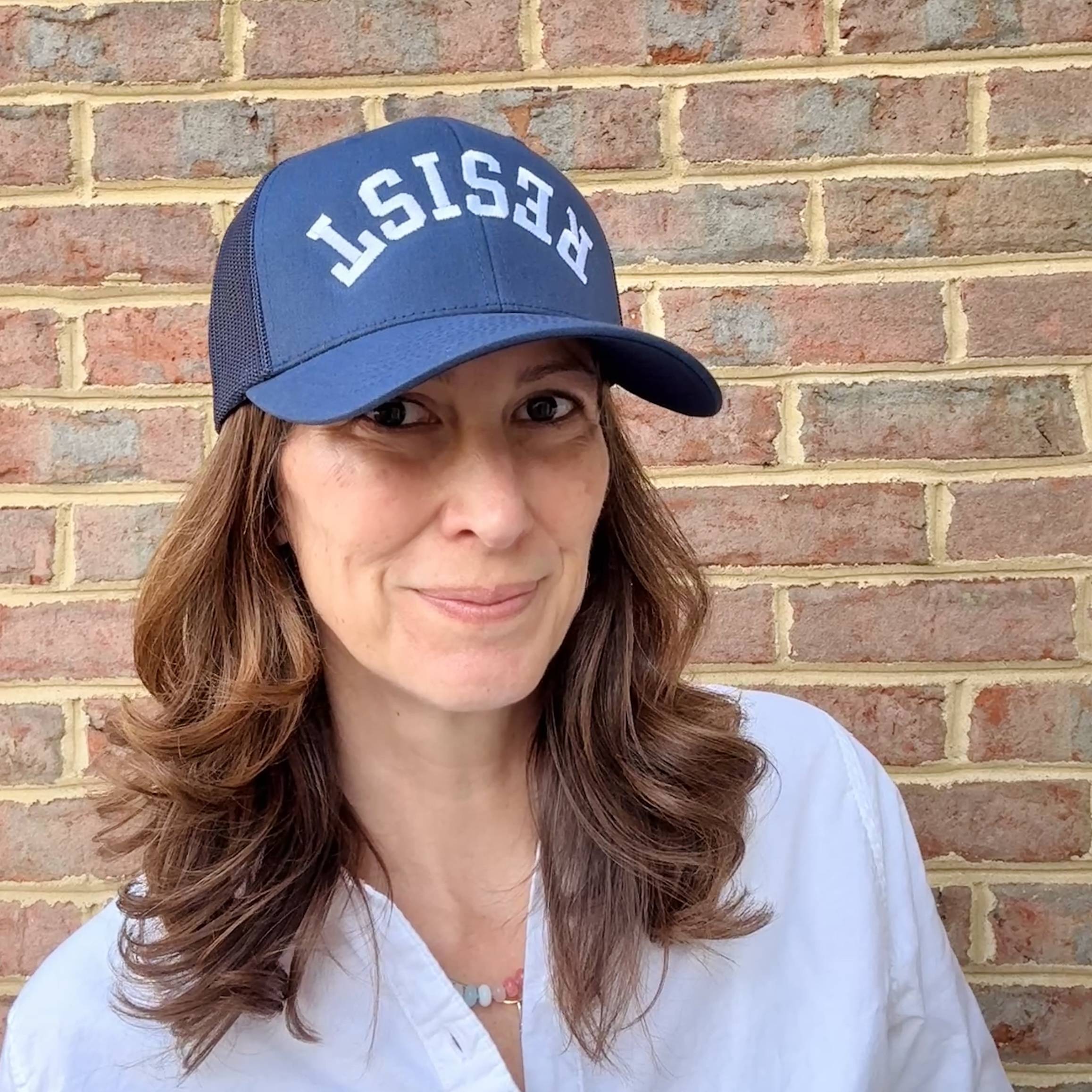Resist Embroidered Trucker Hat