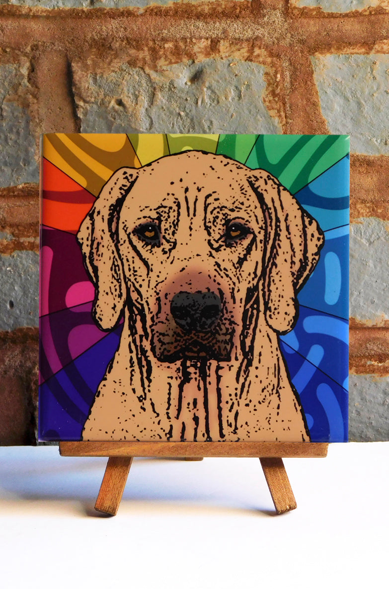 Rhodesian Ridgeback Ceramic Art Tile