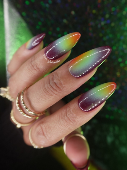 Prism - Dark Rainbow Aura Press-On Nail Extensions 10pcs