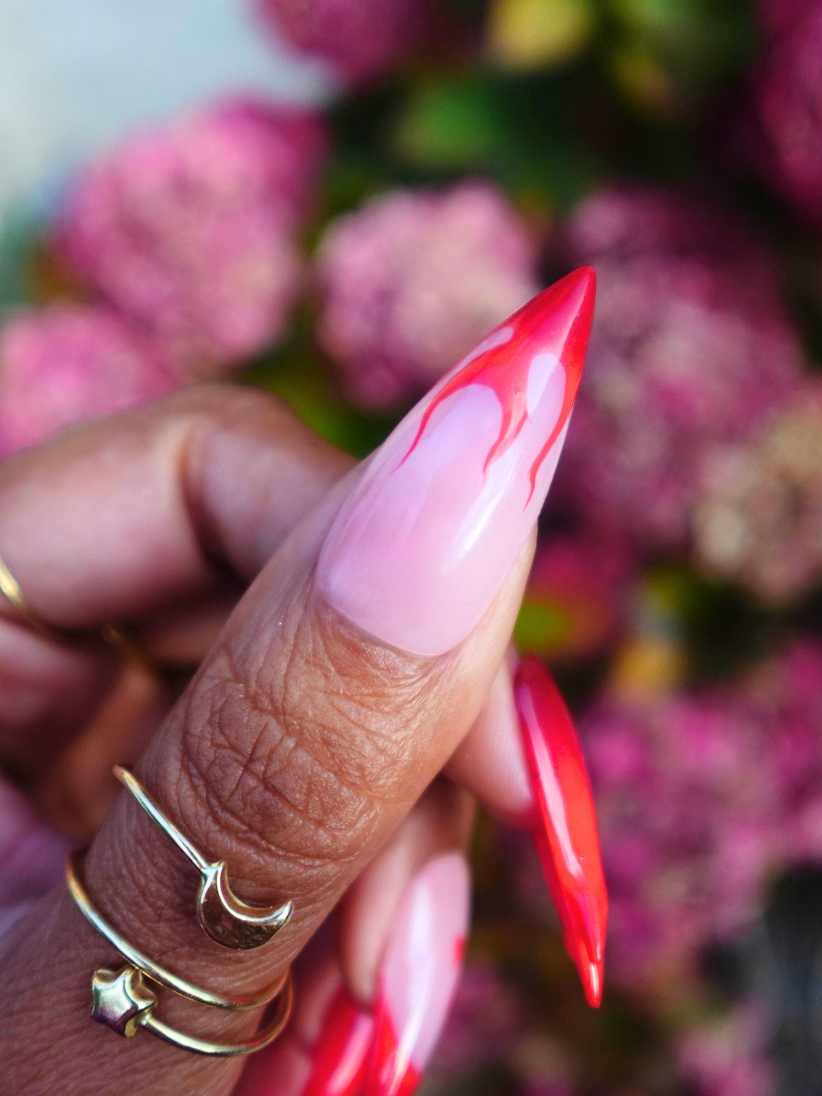 Devil in the Details – Red 3D Devil Horn Halloween Press-on Nails