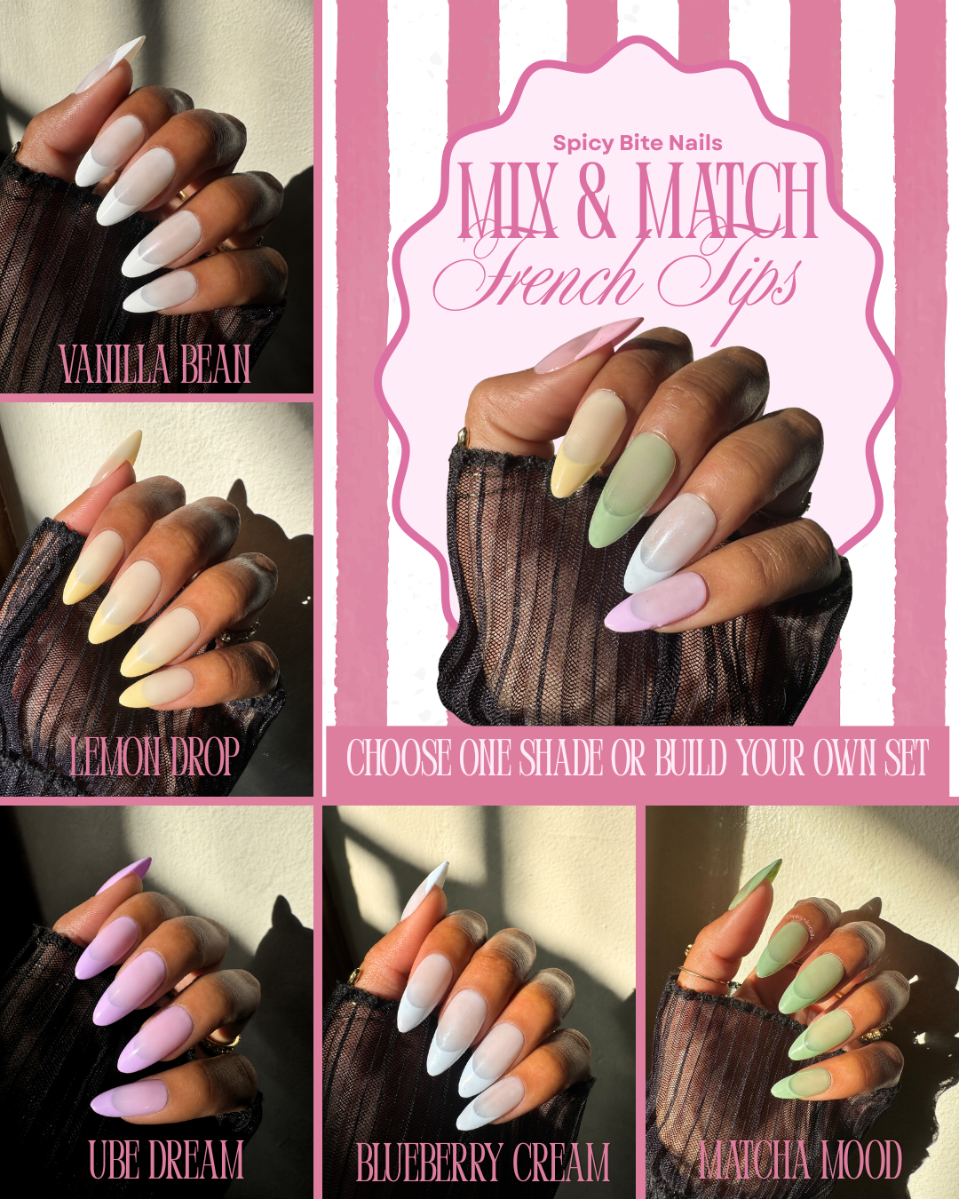 Peaches &amp; Cream - Orange Monochromatic French Tip Press-On Nail Extensions