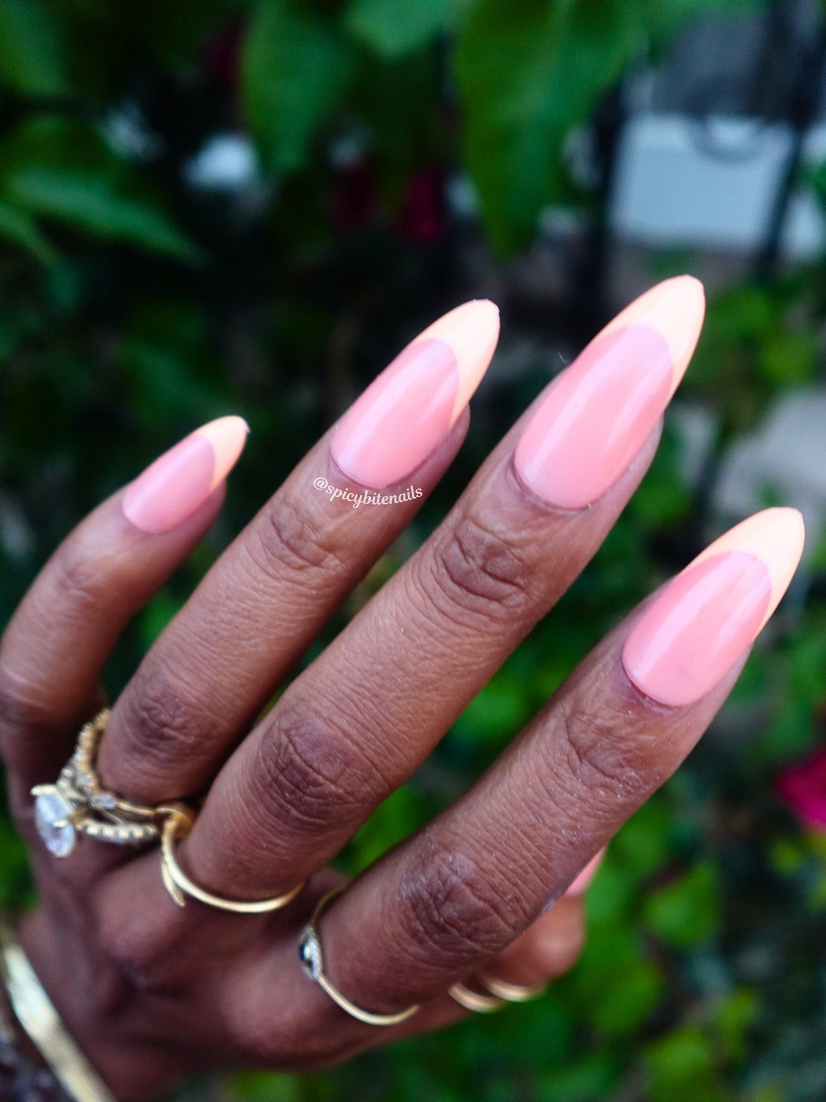 Peaches &amp; Cream - Orange Monochromatic French Tip Press-On Nail Extensions
