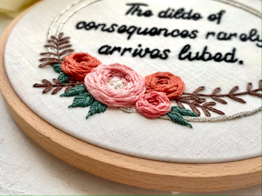 Dildo of Consequences // Embroidery PDF Pattern Download 6 inch