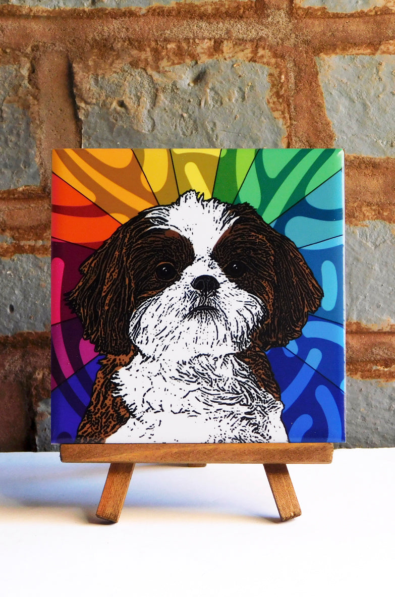 Shih Tzu Ceramic Art Tile